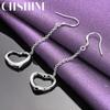 CHSHINE серьги из стерлингового серебра 925 пробы в форме сердца для женщин, модные очаровательные ювелирные изделия для свадебной вечеринки