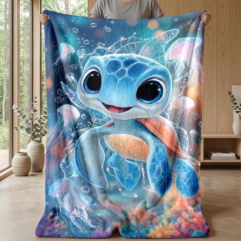 Oceanic Fantasy 1 Theme blanket Lightweight Warm Flannel Blanket Decorative Throw Blanket for Home Decoration