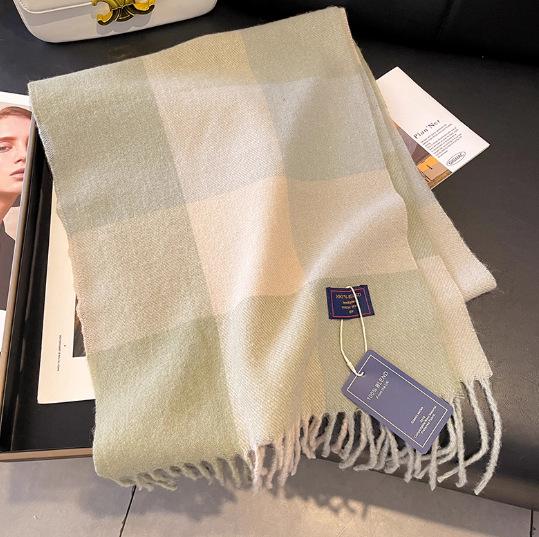 Harbin Tourism Blue Scarf Women's Autumn and Winter Atmosphere Advanced Warm Equipment Northeast Wear Scarf