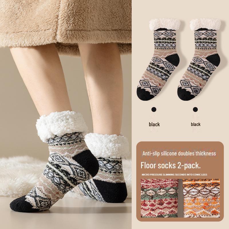 Мужские носки средней длины из овечьей шерсти — толстые, теплые, дышащие, впитывающие пот, идеально подходят для осени и зимы.