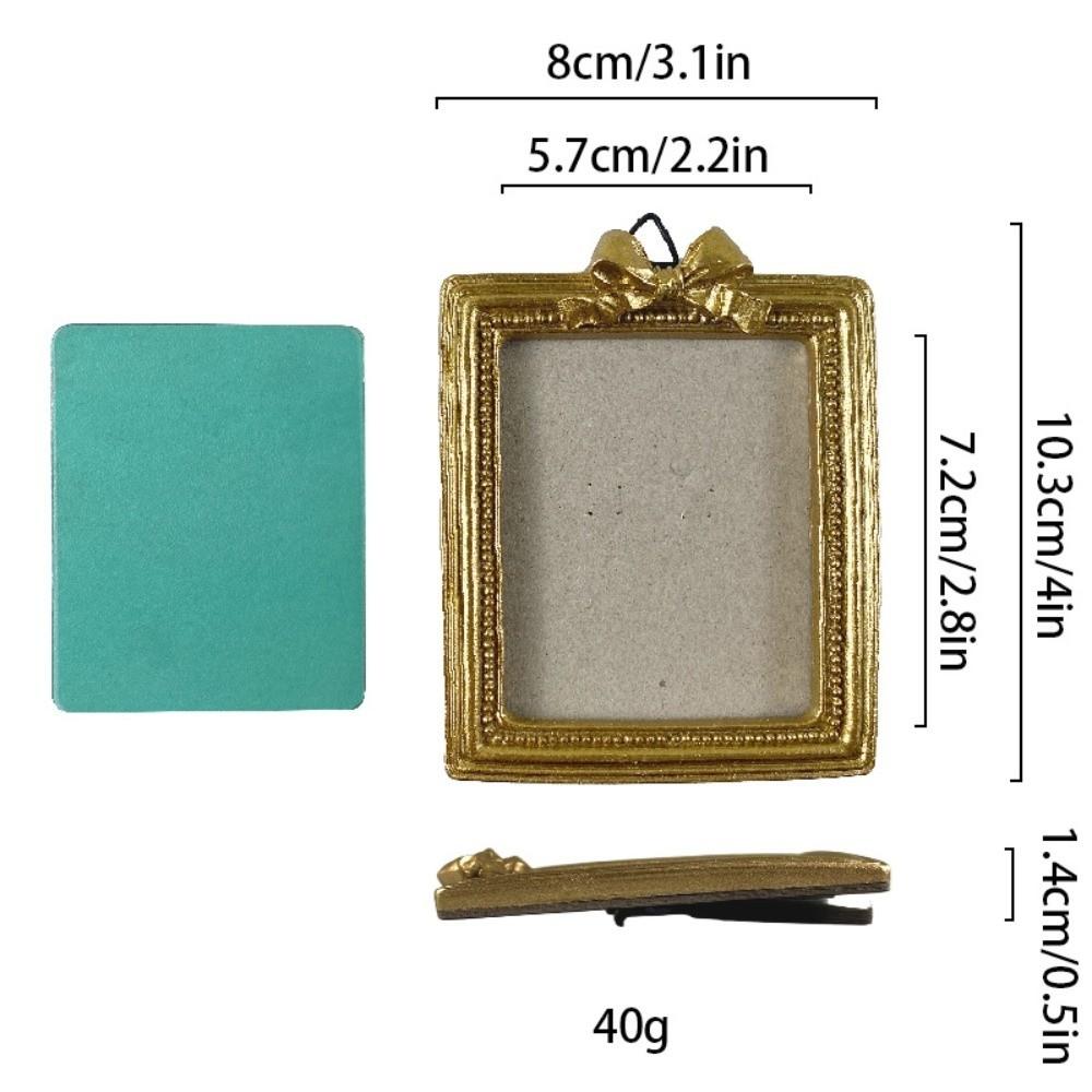 Resin Picture Frame Ornaments Mini Photo Display Holders Baroque Style Photo Frame Living Room
