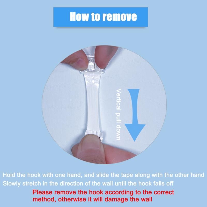 1 комплект водонепроницаемых прозрачных настенных крючков с самоклеящимися полосками, мини-гирлянды, зажим для вешалки для кухни