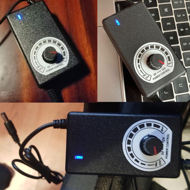 3V-12V 2A Power Supply Adjustable AC 100V-240V To DC 12V Power Adapter Universal For CCTV Camera LED Strip Light Router