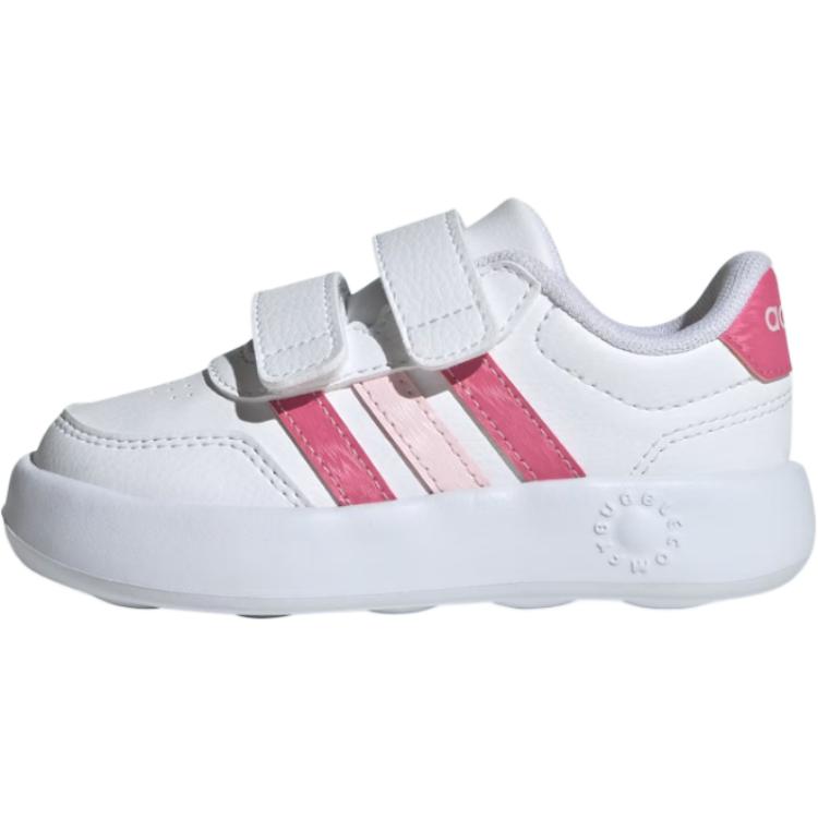 adidas Breaknet 3.0 Универсальные Удобные Классические Прочные Обувь для малышей Детская обувь Белый Фуксия Прозрачно-розовый JS3676