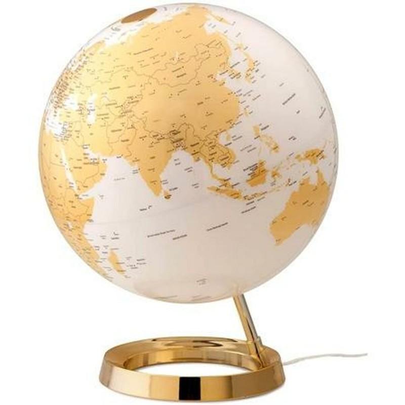 Atmosphere-Earth Globe with Light Atmosphere Ø 30 Cm Gold Plastic