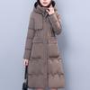 Plus Size Woman Winter Long Coat Hooded High Quality Thick Warm Padded Jackets for Women Korean Style Winter Parkas Big Pockets