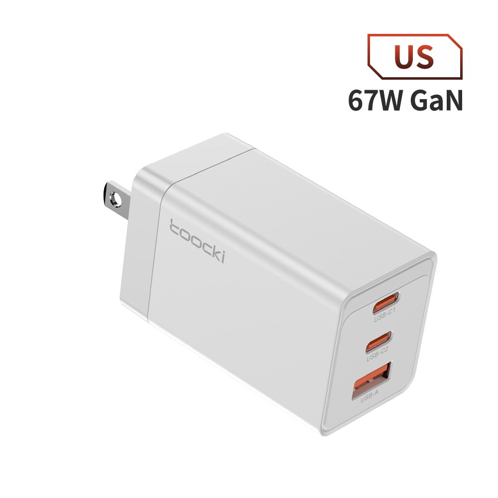 Toocki 65W GaN USB C Charger 67W Quick Charge 4.0 3.0 QC4.0 QC PD 3.0 USB-C Type C Fast USB Charger For iPhone 14 13 Pro MacBook