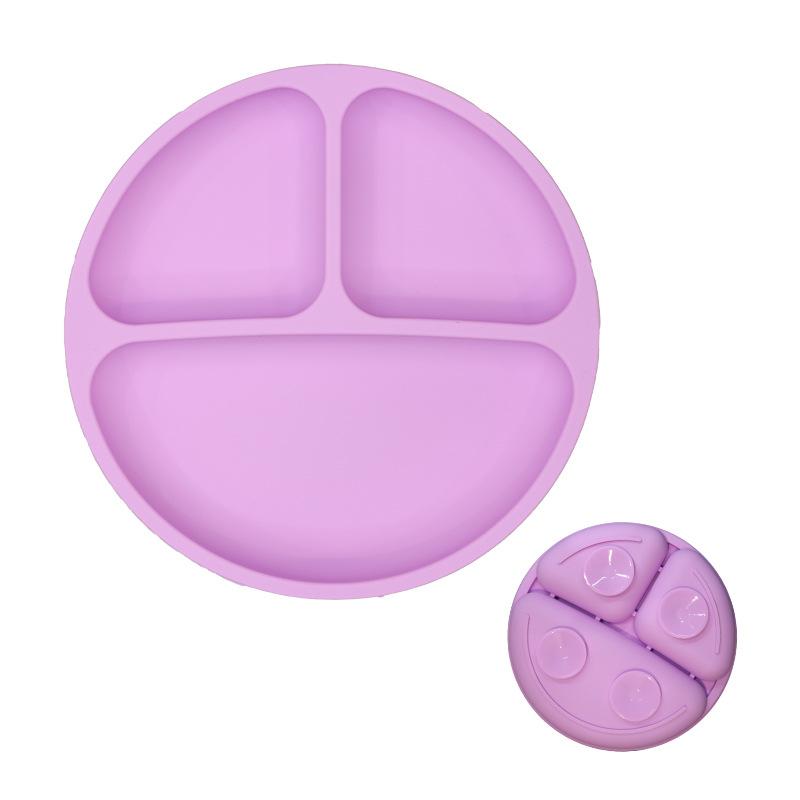 Silicone Tableware Children's Dinner Plate Divided Dinner Plate Auxiliary Training Tableware Set Snack Bowl