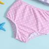 Girls' Polka Dot Striped Two-Piece Swimsuit Set