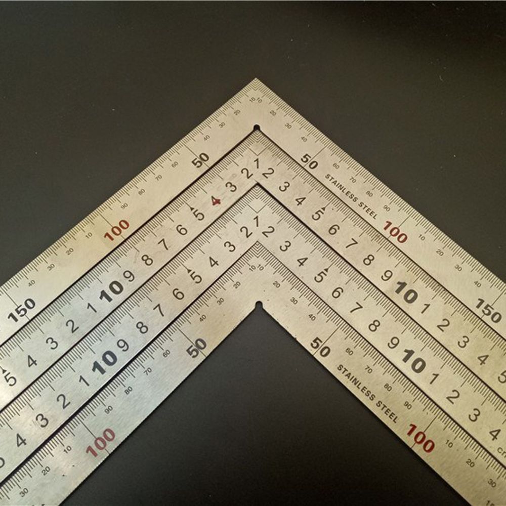 Metal Measuring Tool Double Sided 90 Degree Ruler 90 Angle Ruler L Shape Ruler Straight Ruler