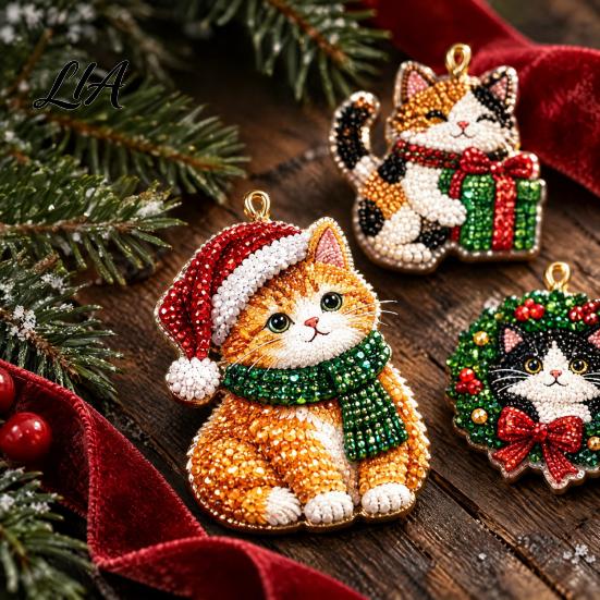 Artistic Craft Kit Faux Diamond Art Advent Calendar 2026, 24 Days DIY Christmas Acrylic Rhinestone Hanging Ornaments Kit, Countdown for Holiday