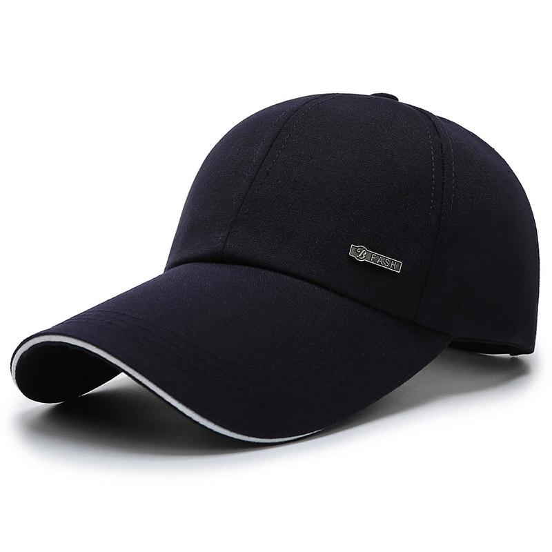 Hat Men's Spring and Autumn Outdoor Baseball Cap Canvas Casual Versatile Fishing Shade Sun Protection Simple Cap