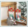 Colorful Green And Red Burlap Rudolph Christmas Stockings For Seasonal Celebrations