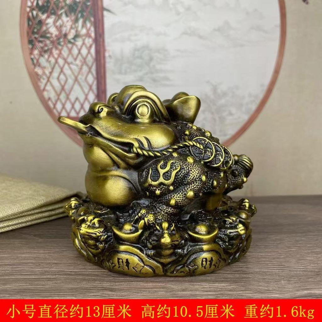 Магазин ornaments из медных слитков Подарок на открытие Трехногая золотая цикада Жаба Домашний декор Поделки