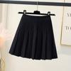 Tweed Plaid High Waist Pleated Skirt  Autumn and Winter Skinny A-line Skirt Large Size Autumn and Winter Models