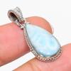 Natural Republic Larimar Gemstone 925 Solid Sterling Silver Pendant 1.50" A8d27