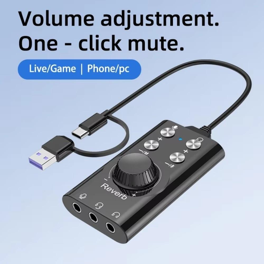 Аудиоадаптер ABS Внешний компьютерный сменщик голоса Новая USB-звуковая карта