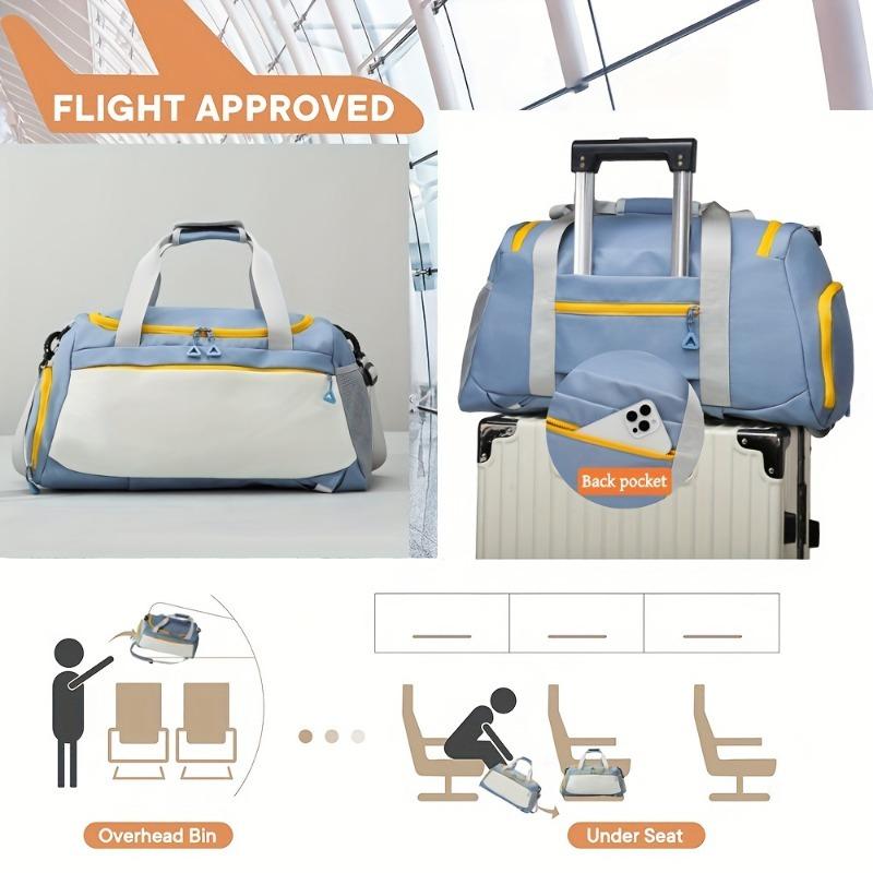 Дорожная сумка-дафл из нейлона большой вместимости с отделением для обуви и разделением на влажное/сухое, многофункциональная спортивная сумка-дафл для мужчин и женщин