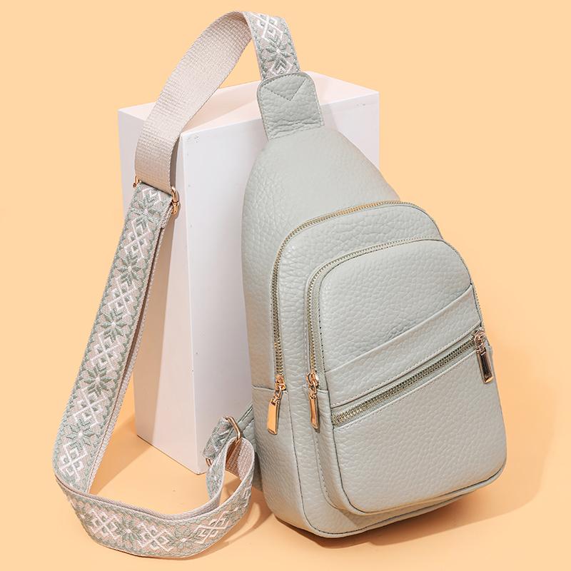 ПУ грудная сумка большой вместимости ретро женская сумка через плечо