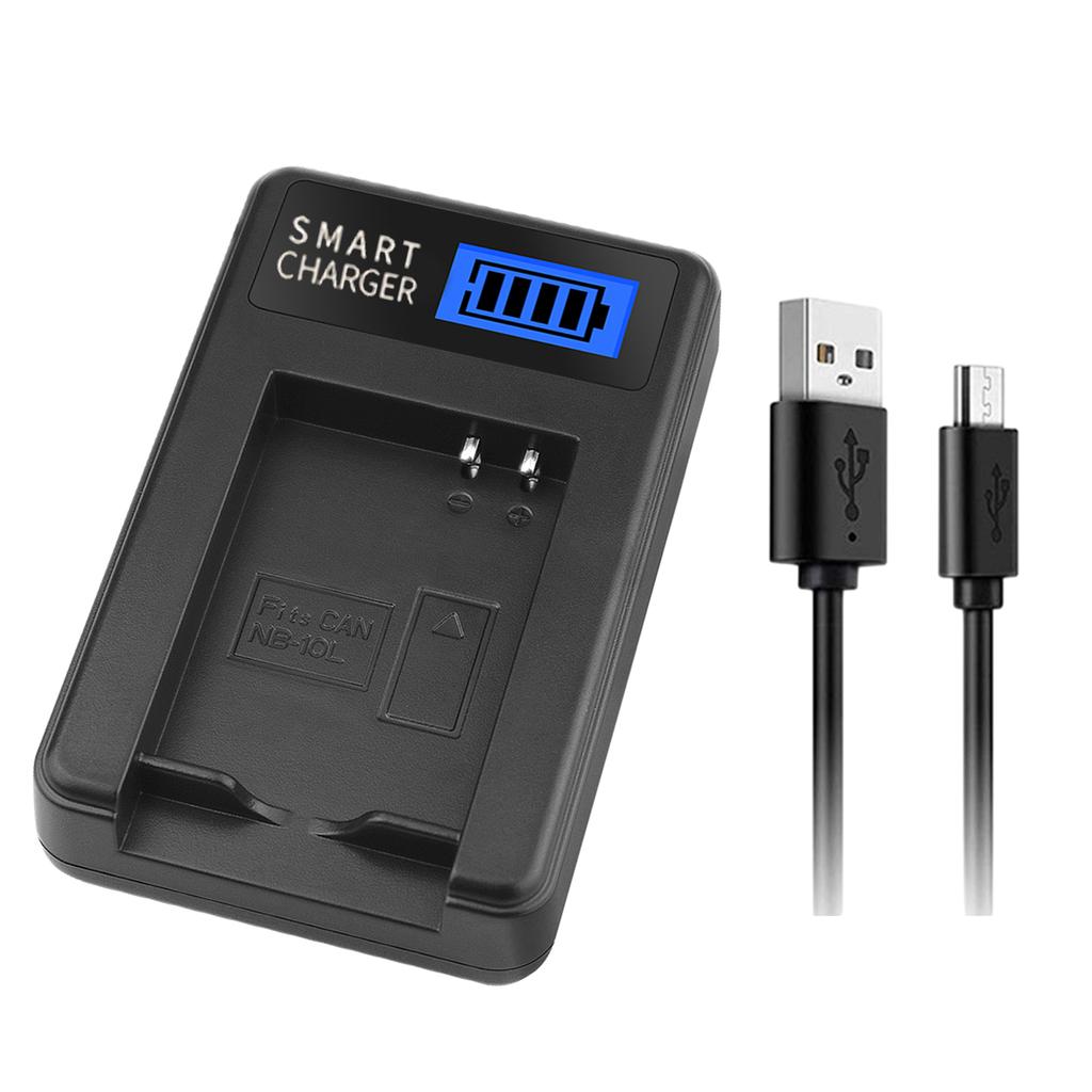 Компактное ABS зарядное устройство для аккумуляторов камеры с ЖК-дисплеем для Canon NB-10L NB10L NB 10L G1X G15 Зарядка камеры USB-зарядное устройство