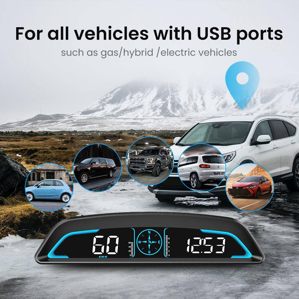 ZUIMI G3 GPS HUD Дисплей на лобовом стекле Автомобильный спидометр Смарт-цифровой сигнализатор с напоминанием Автомобильная электроника Аксессуары для всех