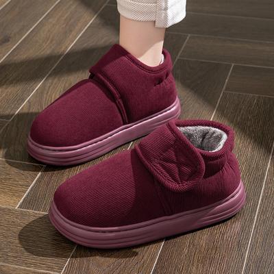 Хлопковые тапочки с высоким верхом для женщин и женщин, зимние домашние комнатные для пожилых, сумка и теплые хлопковые туфли, толстая подошва для осени и зимы