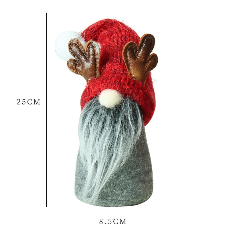 High-end Knitted Christmas Gnome Plush Ornament with Pointed Hat