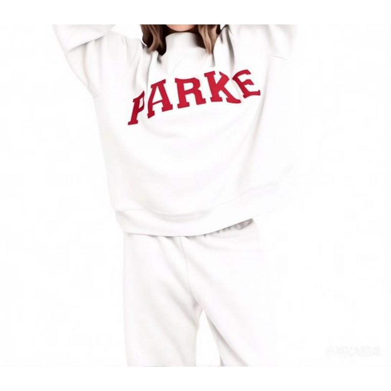 Womens Loose Fit Crewneck Sweatshirt Cotton Embroidered Casual Top Students