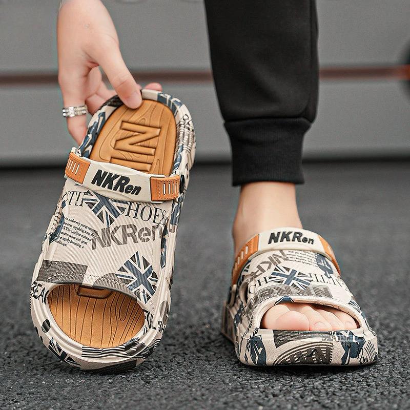 Мужские тапочки летние повседневные мужские туфли пляжные элегантные мужские туфли из ЭВА ПВХ резина низкая цена забавные шлепанцы дизайнерские роскошные взрослые распродажа