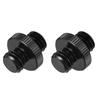 Uxcell Microphone Stand Adapter Male In To Male In Aluminum Alloy Microphone Screw Adapter for Microphone Tripod Stand Black 2pcs 3/8 3/8