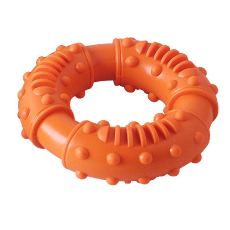 New Arrival Interactive Luxury Dog Bite Toy Eco-Friendly Soft Chewing Teeth Rubber Donut Present with Molar Stick