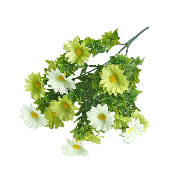 Искусственный цветок с зелеными листьями Реалистичный Устойчивый к УФ-лучам Поддельный шелковый букет цветов В помещении На открытом воздухе Сад Патио Балкон Домашнее украшение