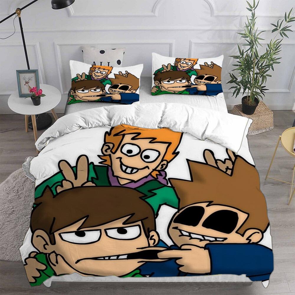 3D Печать Постельное белье Eddsworld Односпальное/Полуторное/Двуспальное/Евро/Кинг-сайз Для Взрослых Спальня Пододеяльники Наборы Аниме Подарок