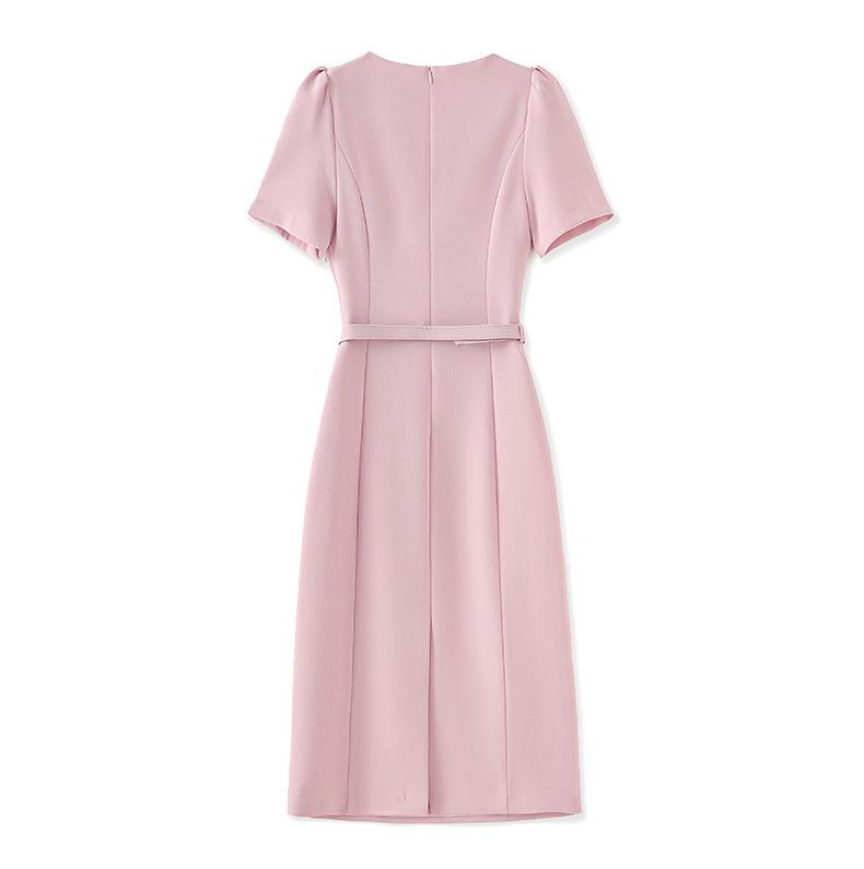 Летнее платье, украшенное бантом в стиле тихой роскоши - Элегантный облегающий талию стиль