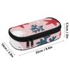 Pen Case 300D Polyester Spacious Storage Secure Zipper with Main Pocket Mesh Layer and Removable Pen Divider for School and Study