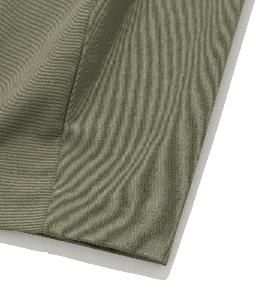 KNITTED Cotton Wide Cut Pants Khaki