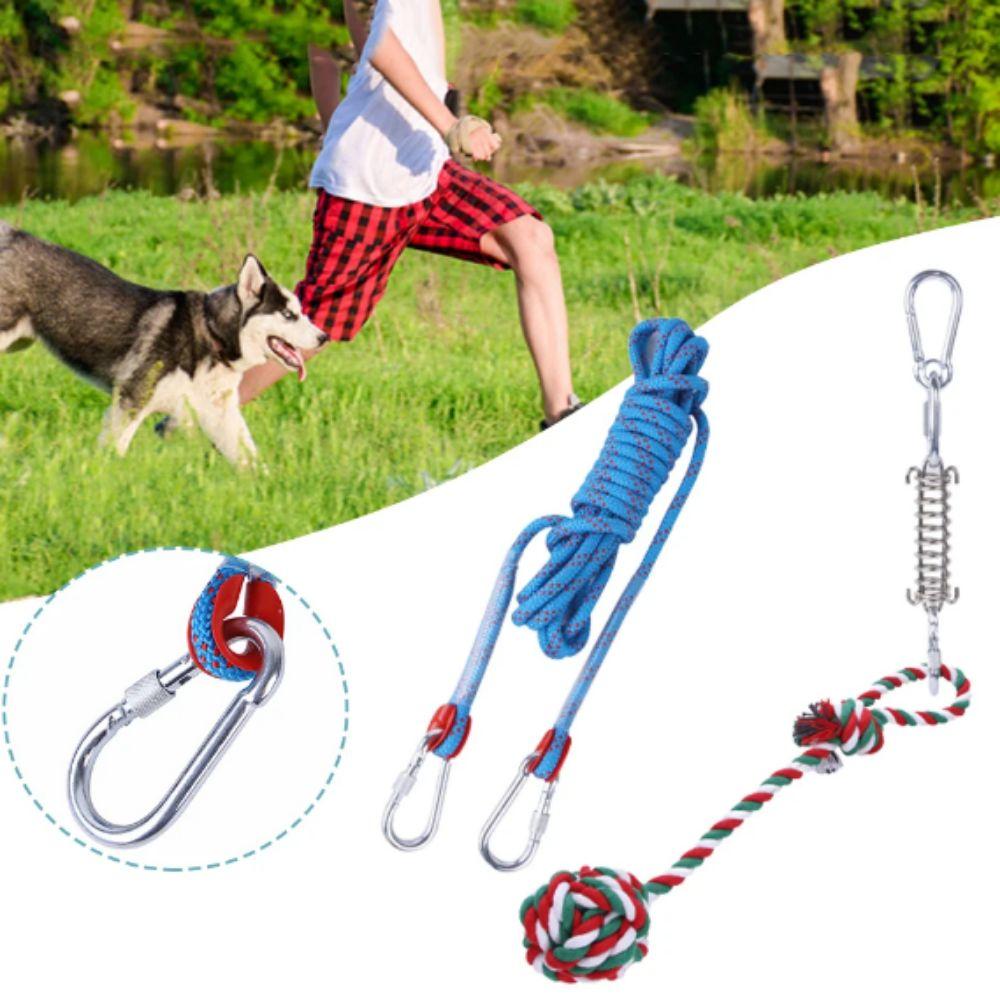 5M Dog Spring Pole Toys Cotton Rope Dog Chew Toy Pet Accessories Dog Teething Toy for Dogs Puppy