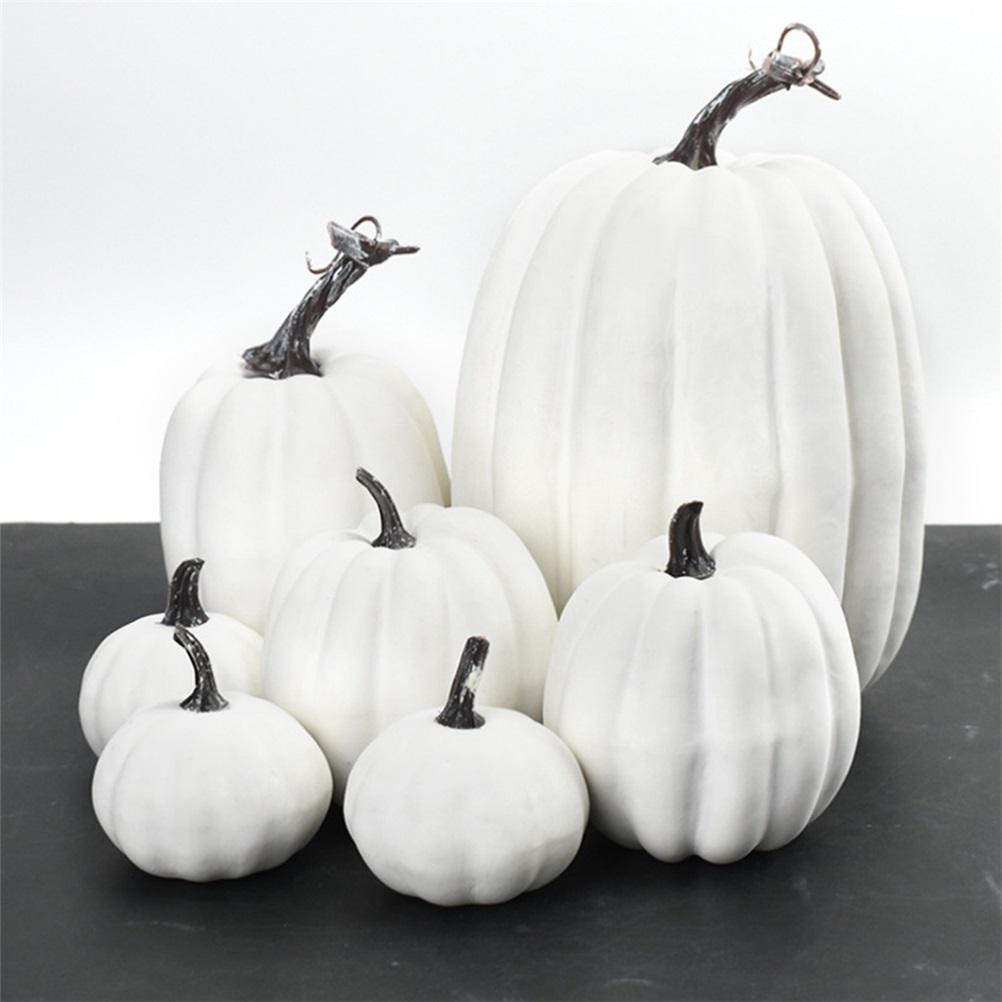 7PCS Simulation Pumpkin Model Artificial Pumpkin Decoration Home Table Decor for Thanksgiving and