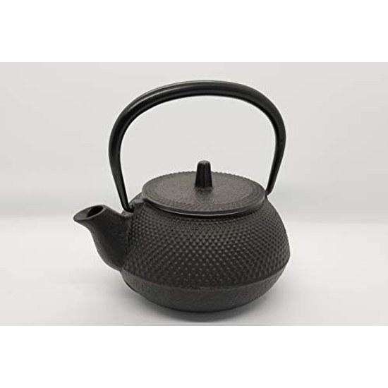 Iwachu Iron Teapot Compatible Kyusu Type 3 Arare Black Baked 0.32L No Enamel Direct Fire Nambu Ironware 12801