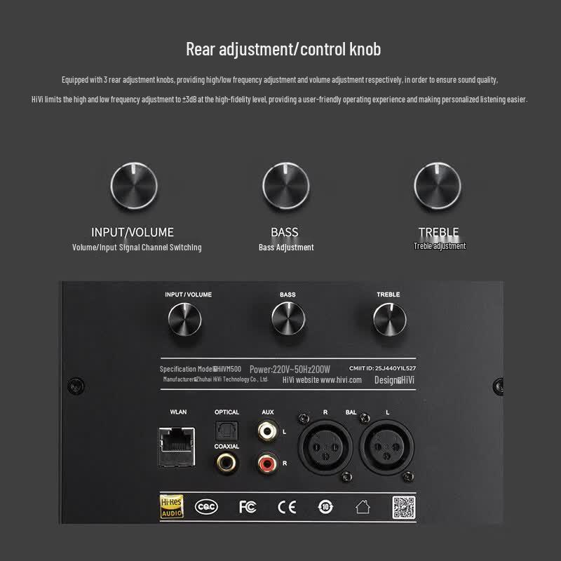 Активные полочные Hi-Fi колонки HiVi M500 (Китайская версия)