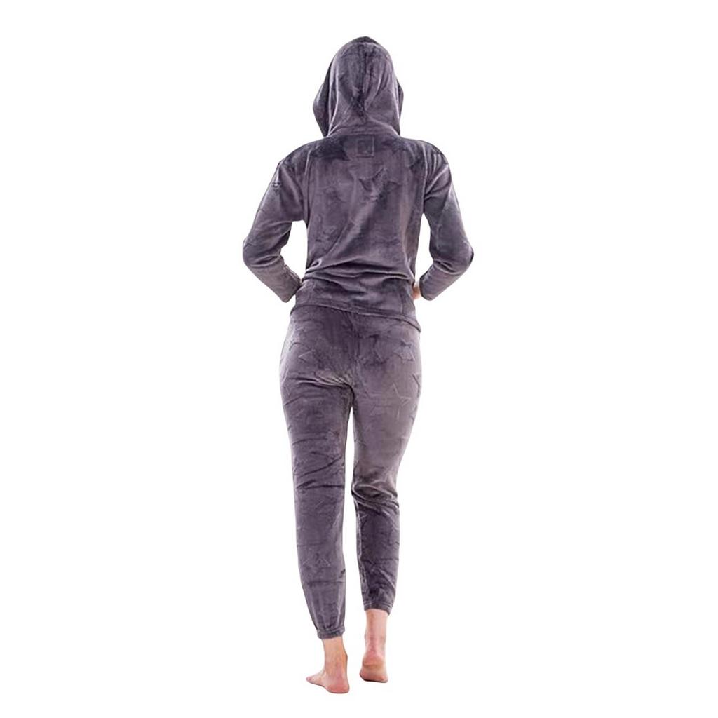 Keanu Womens/Ladies Star Fleece Long Pyjama Set