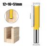 12mm 1/2inch Shank Router Bit Double Flute Long Straight Bits Grooving Bits Trimming Cutter Woodworking Milling Tools