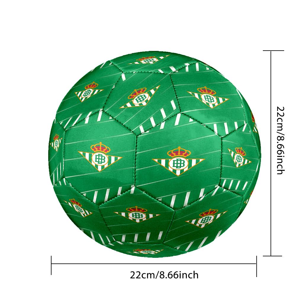 Football Betis Crest Design Size 5 Soccer Balls, Anti-Slip, Protective Football, Outdoor Sport, a Unique Gift Suitable for him/her, Birthdays