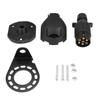 12N 7Pin Trailer Plug Socket Connector Adapter Bracket for Trailer Caravan Towing Towbar Trailer Socket