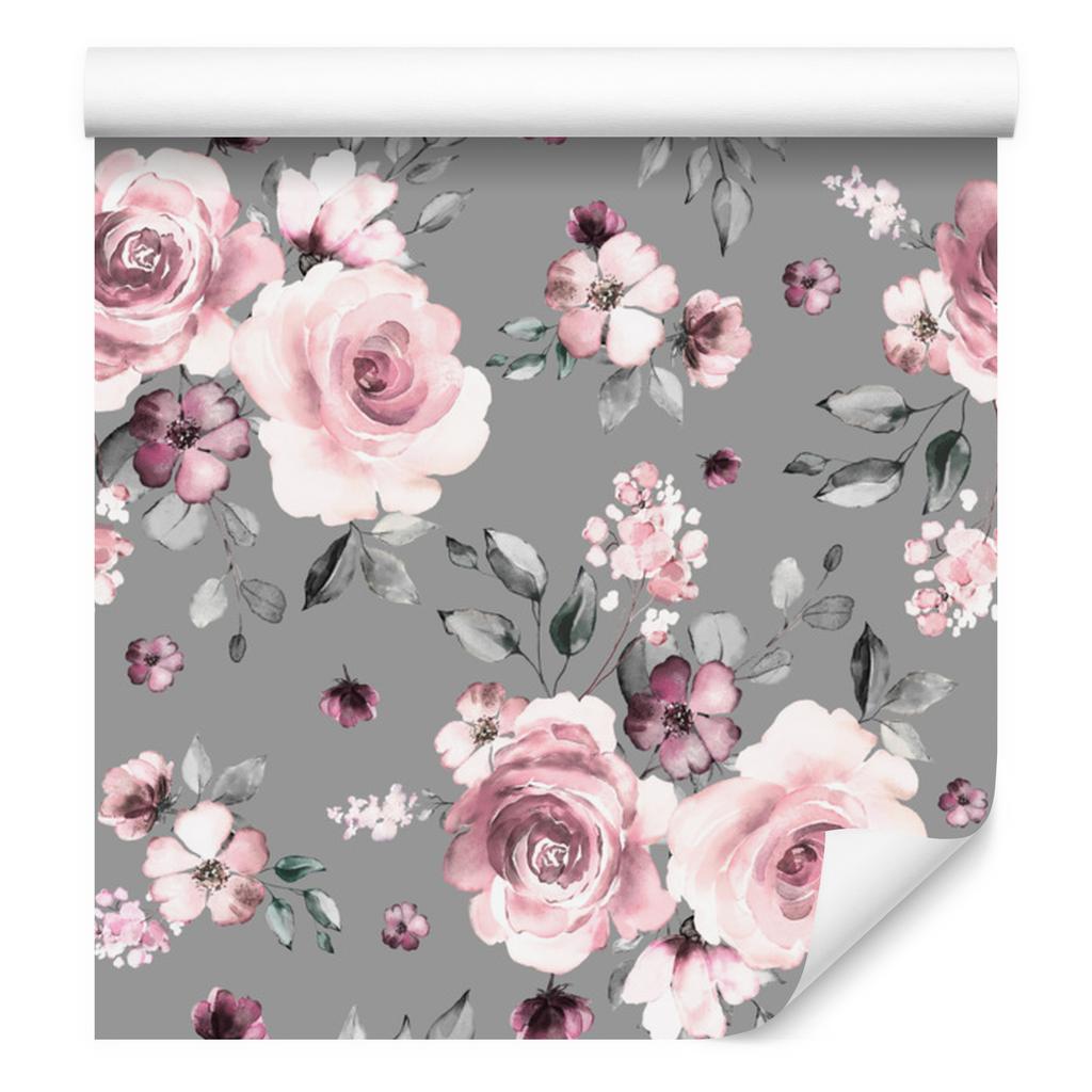 Wallpaper Fashionable flowers and roses for the living room and bedroom 50x1000