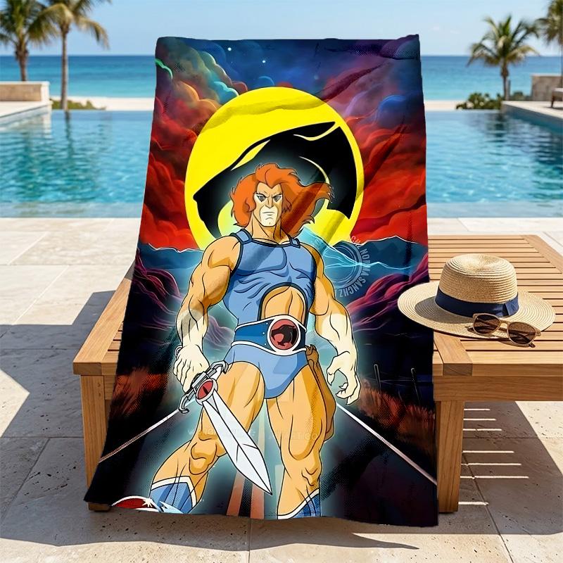 Thundercats Adventure Stylish Digital Printing Beach Towel Quickdrying Absorbent Blanket For Beach Pool Gym Travel Christmas Gift C92257
