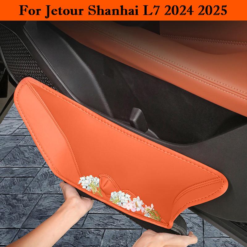Для Jetour Shanhai L7 2026 2026 Автомобильная Дверная Прорезь Ящик для Хранения Кожаная Защитная Накладка Чехол для Дверного Желоба Водонепроницаемый Стакан Аксессуары