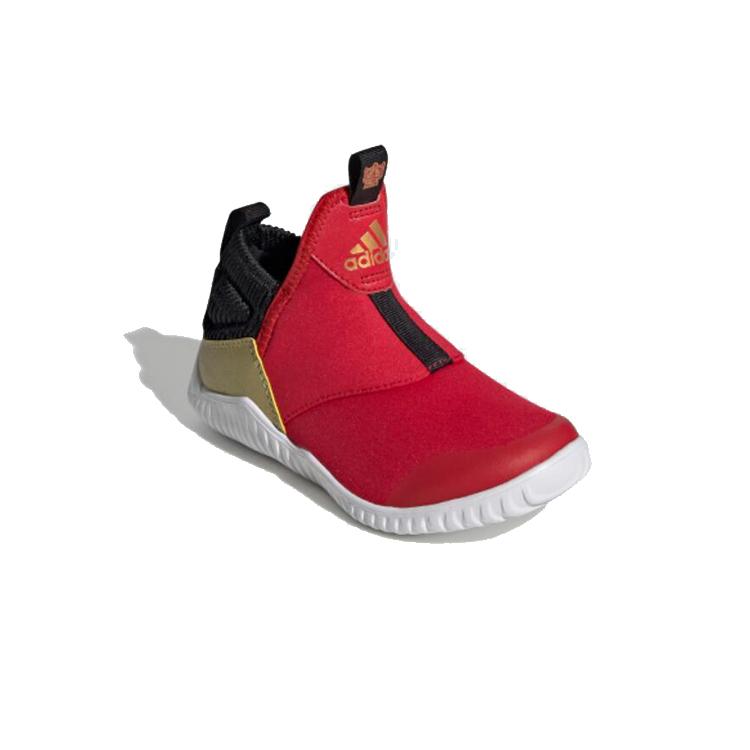 Adidas Rapidazen C Non slip Lightweight Low top Kids' Running Shoes Red Gold Children Aged 3 7 Years Old EH1693