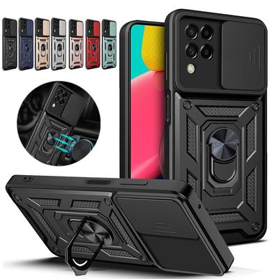 Для Samsung Galaxy M53 5G чехол Slide Camera Armor Phone Case для Samsung M53 M 53 SM-M536B 6.7" Магнитный держатель Кольцо Задняя крышка