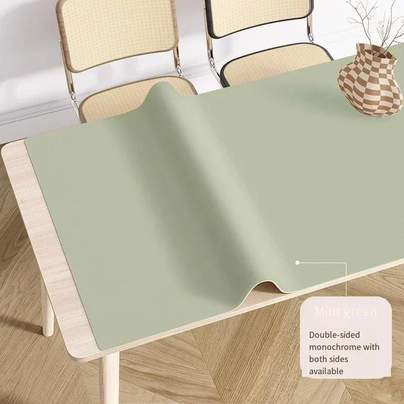 Waterproof PVC Leather Tablecloth Anti-Slip Table Protector Desk Pad Keyboard Mouse Mat Large Table Cover for Home Office Gaming